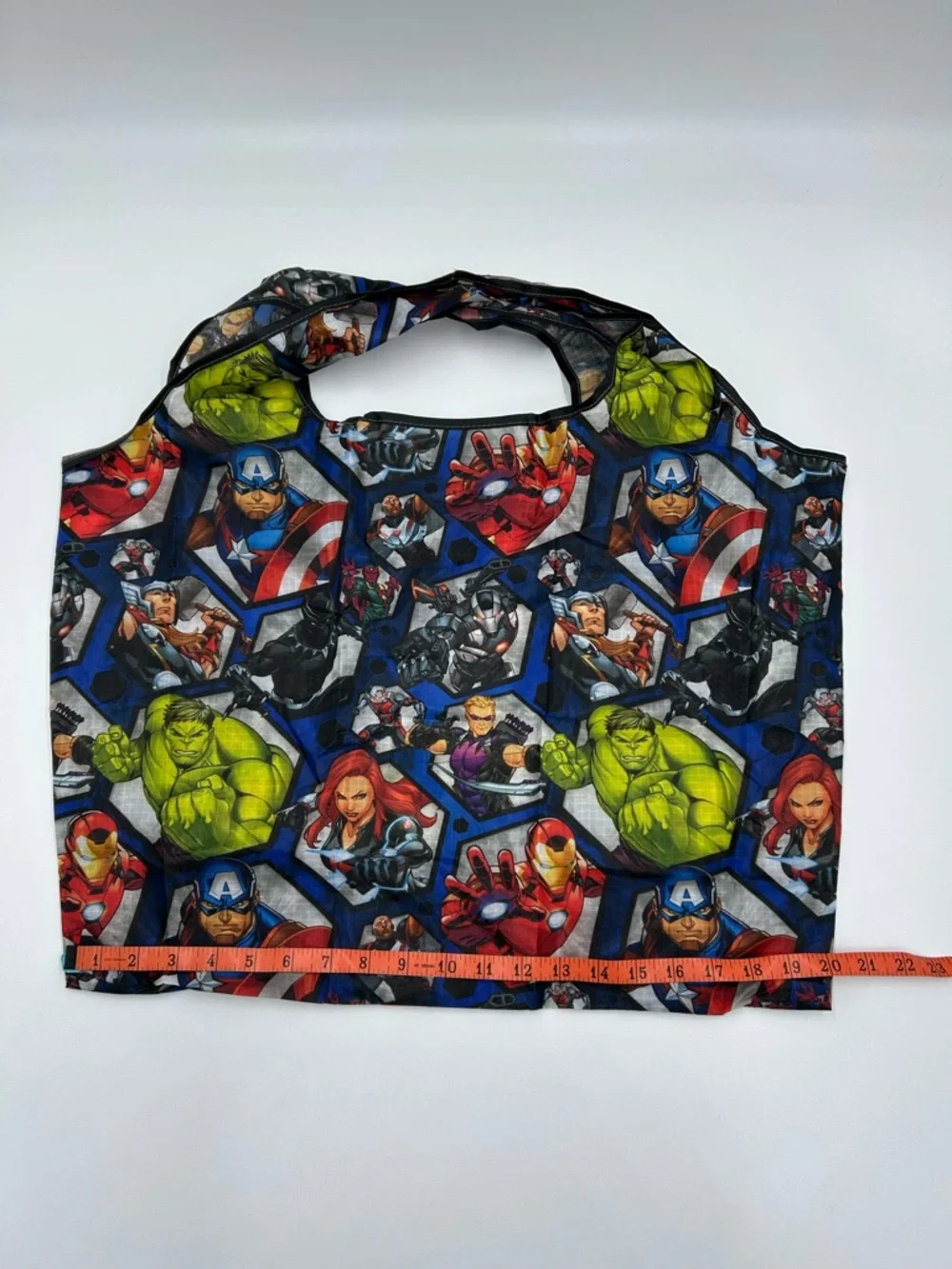 Marvel Superhero Lightweight Nylon Tote Bag - Blue Multicolor